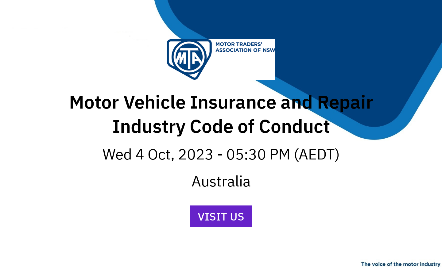 Motor Vehicle Insurance and Repair Industry Code of Conduct